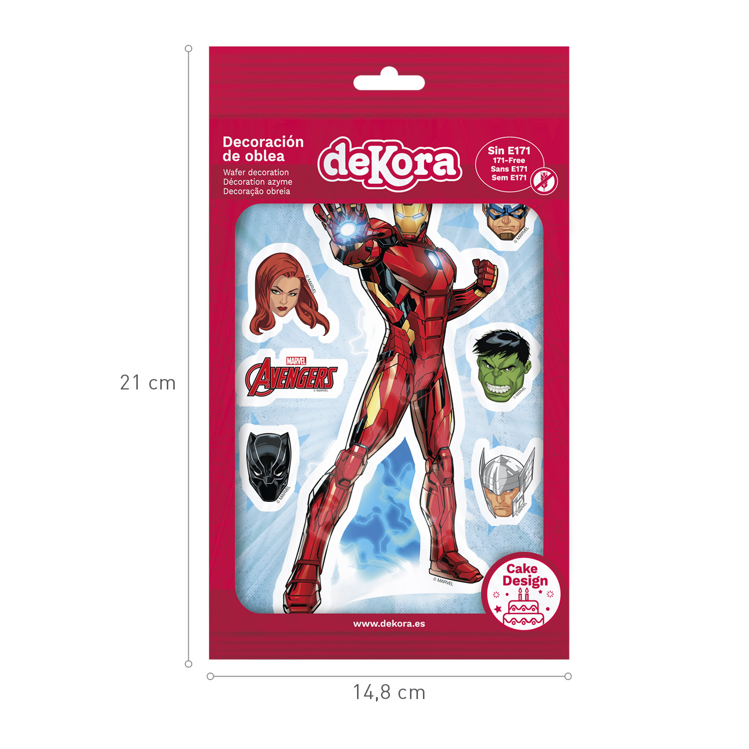 Jedlý papír Avengers, Iron Man silueta obal